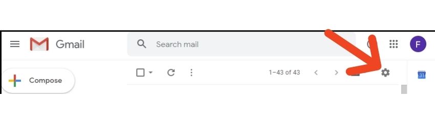 Gmail click Settings.