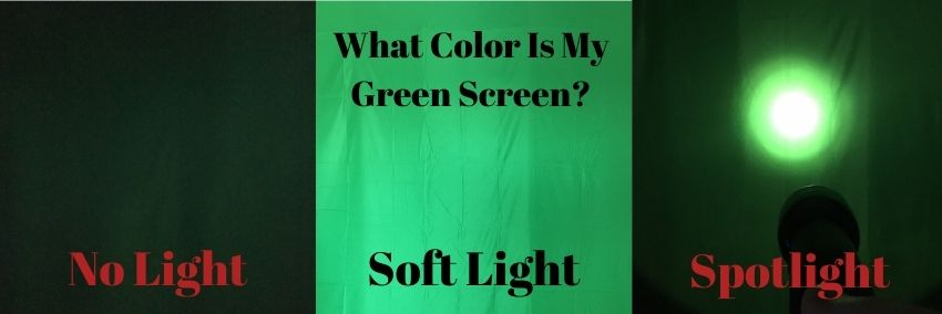 green screen color changes based on lighting