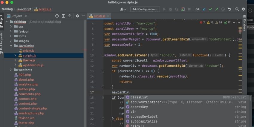 Phpstorm Webstorm Javascript