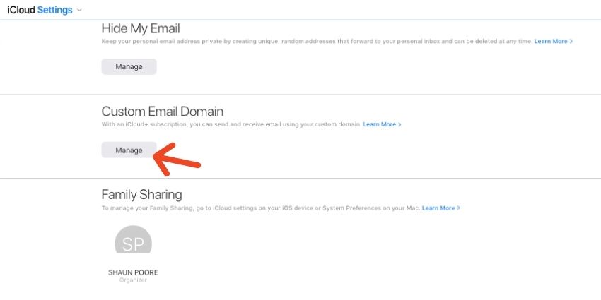 Manage Custom Domain Icloud