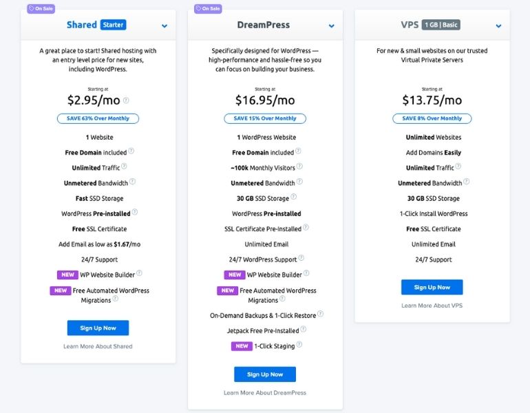 Dreamhost Pricing